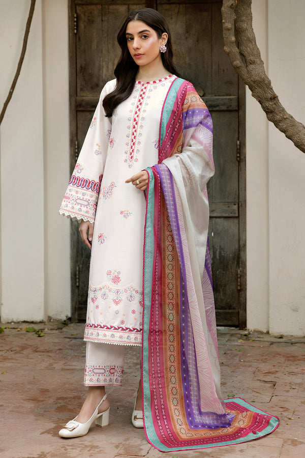 Farasha | Summer Weaves Embroidered Lawn | Pebble Glow