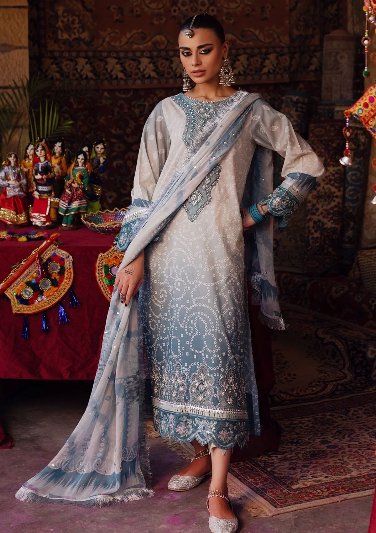 Lawn Collection - Nureh - Bazaar - Hand Embellished - NS24#130 - Official Nureh - Agha Fabrics UK