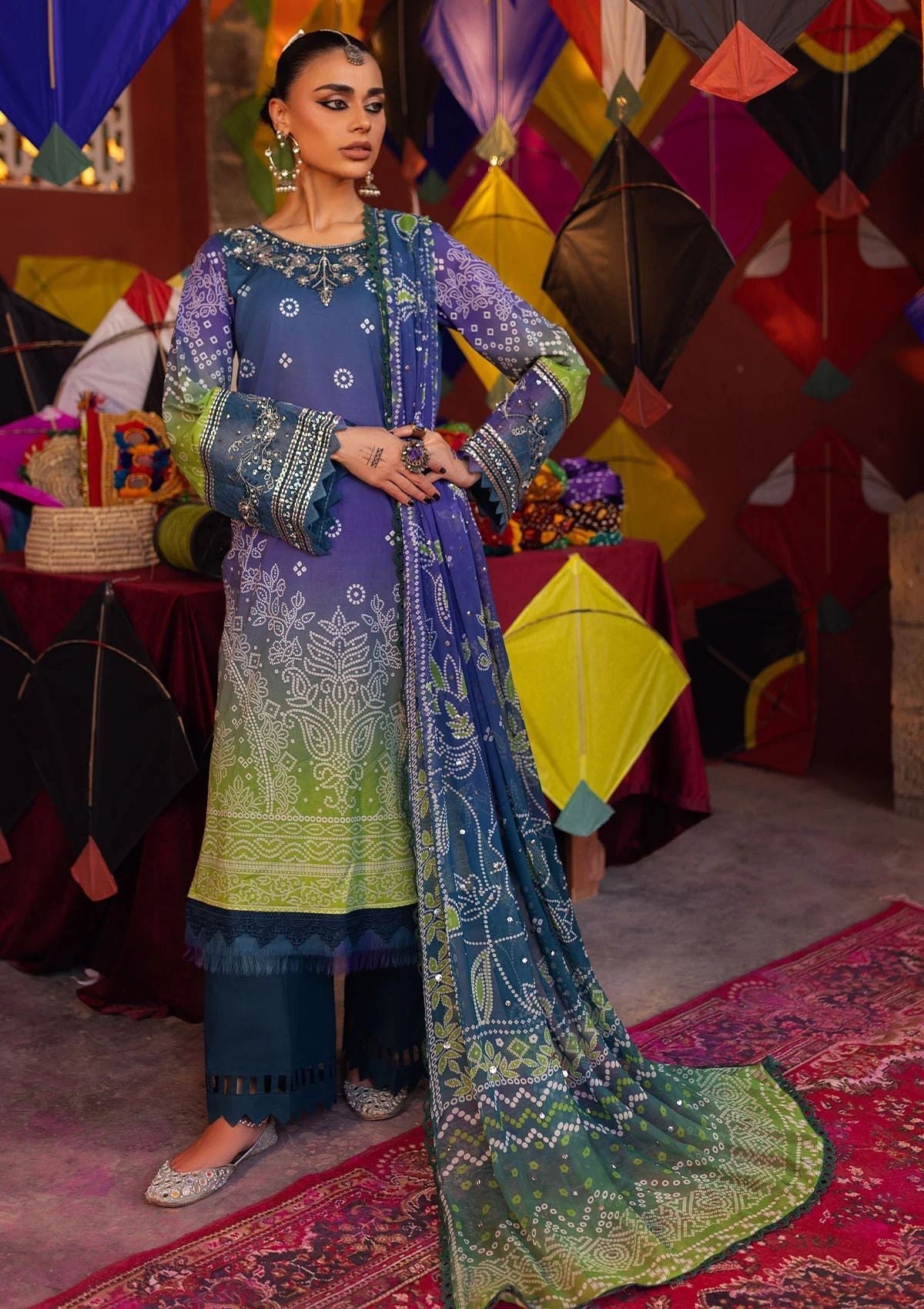 Lawn Collection - Nureh - Bazaar - Hand Embellished - NS24#133 - Official Nureh - Agha Fabrics UK