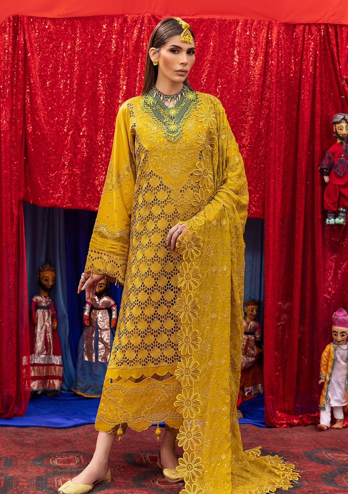 Lawn Collection - Nureh - Mela - NDS - 100 - Official Nureh - Agha Fabrics UK