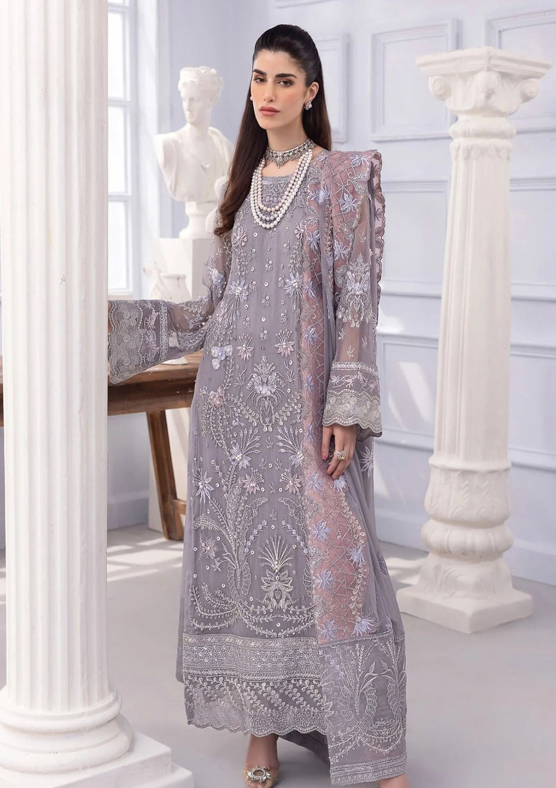 Formal Collection - Nureh - Ellenora - Luxury - Chiffon - NEL#28 - Official Nureh - Agha Fabrics UK