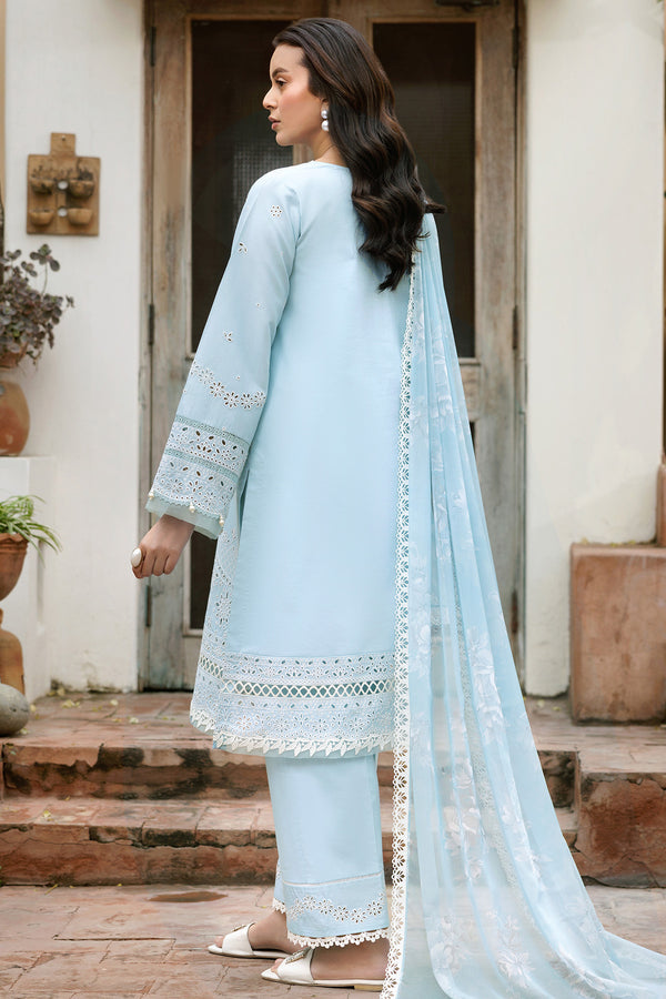 Farasha | Summer Weaves Embroidered Lawn | Sky Haze