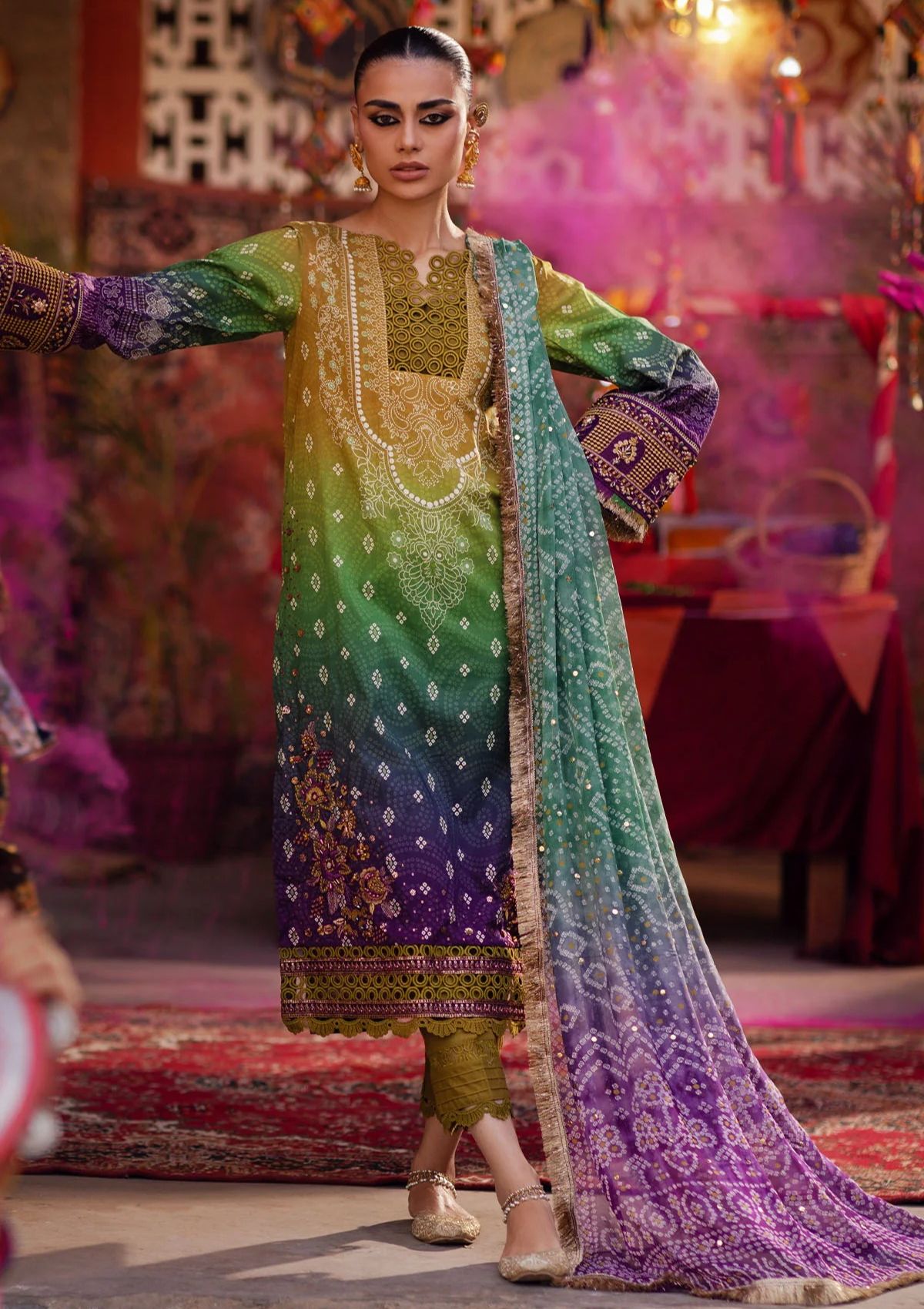 Lawn Collection - Nureh - Bazaar - Hand Embellished - NS24#132 - Official Nureh - Agha Fabrics UK