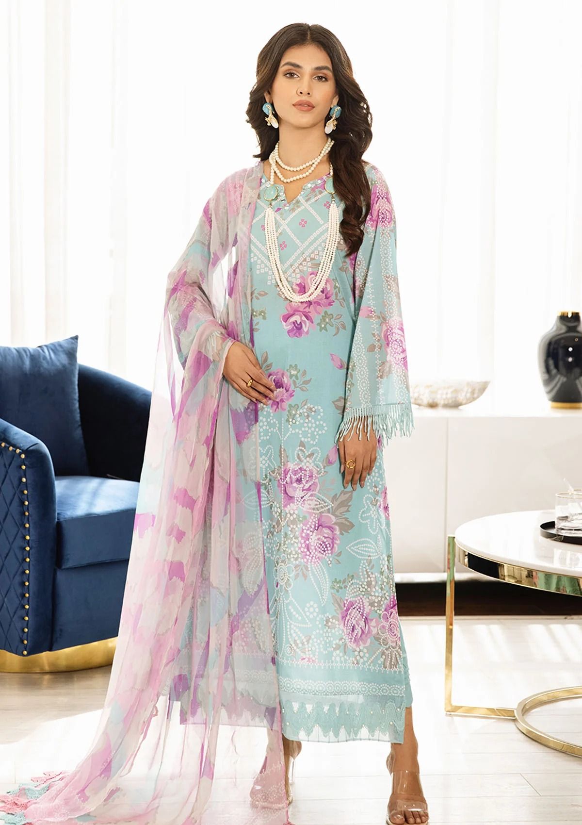 Lawn Collection - Nureh - Signature Prints - SP#43 - Official Nureh - Agha Fabrics UK