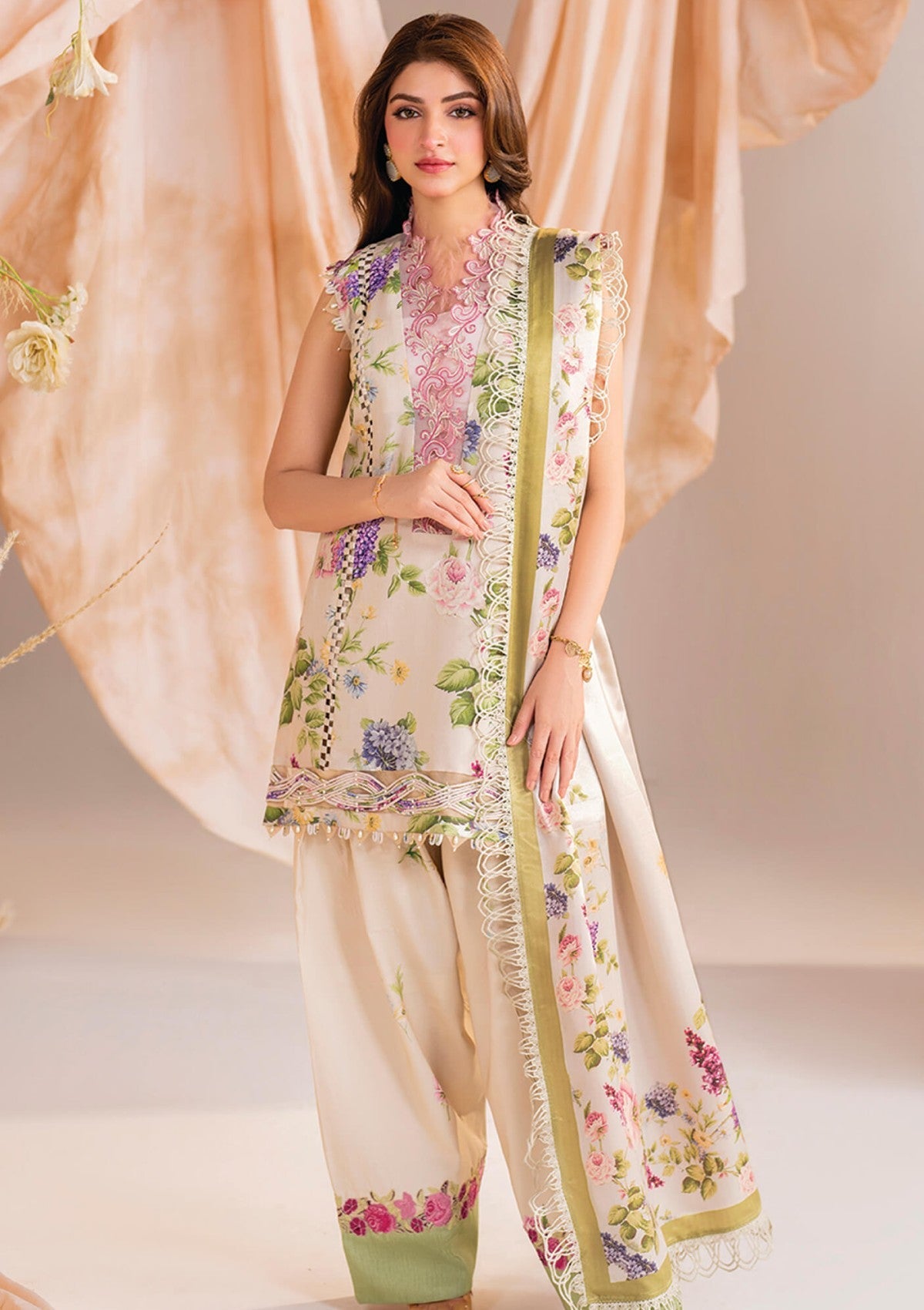 Winter Collection - Asifa & Nabeel - Meraki - Volume 01 - AM24#01 - Aura - Official Asifa & Nabeel - Agha Fabrics UK