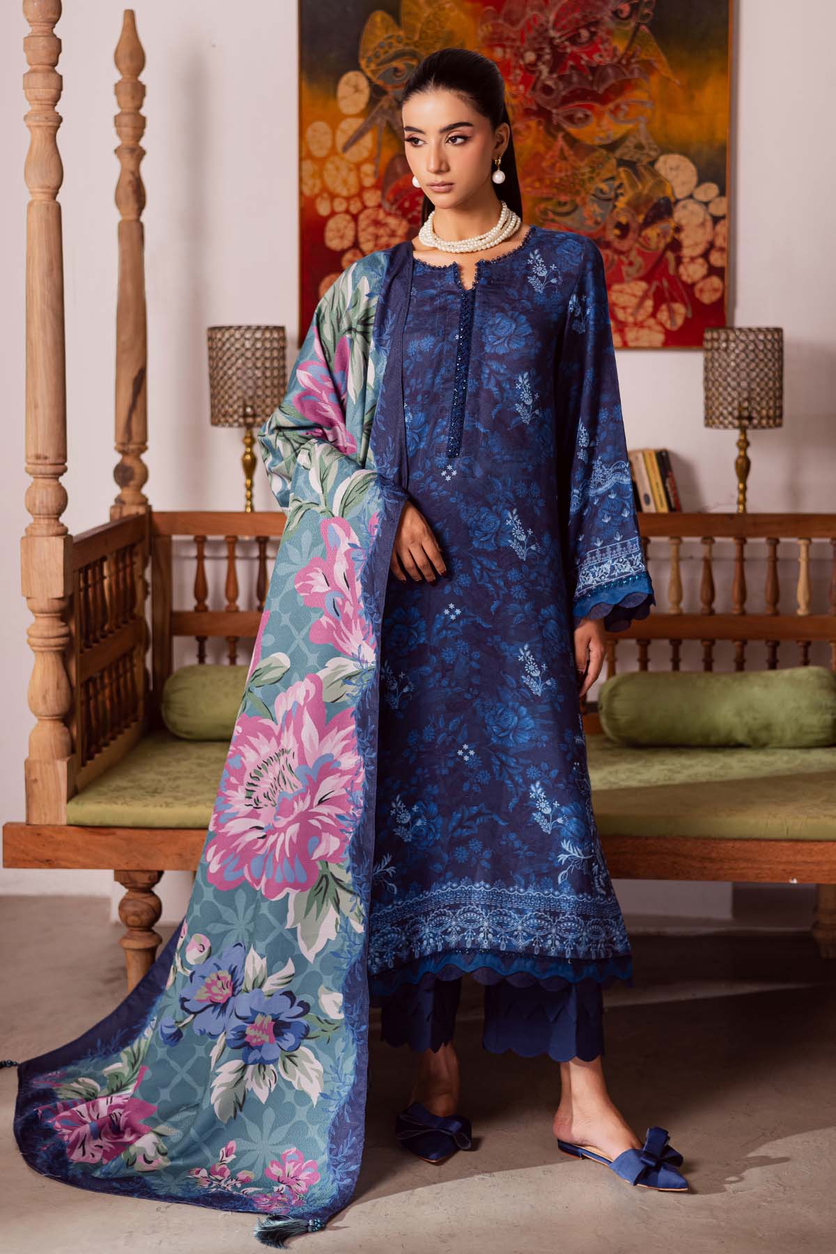 Nureh | Linen Jacquard | SP-188 - Official Nureh - Agha Fabrics UK