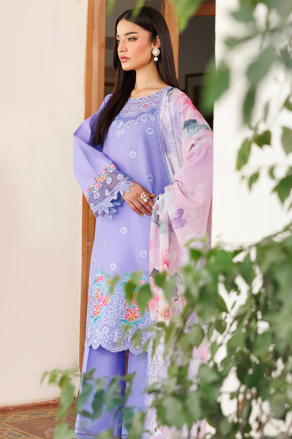 Farasha | Summer Weaves Embroidered Lawn | Lavender Dew