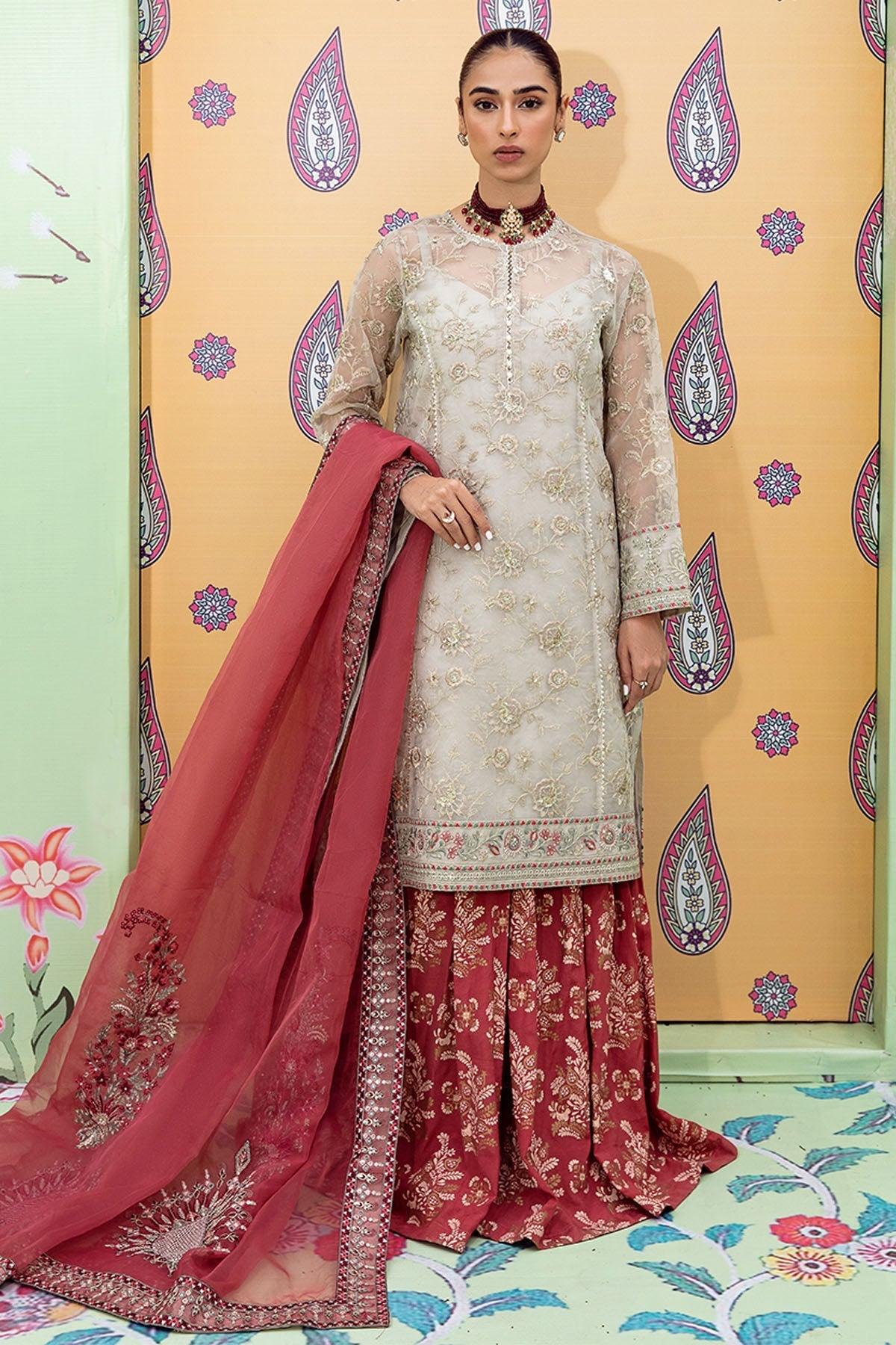 Nureh | Fancy Formals | NP-340 - Official Nureh - Agha Fabrics UK