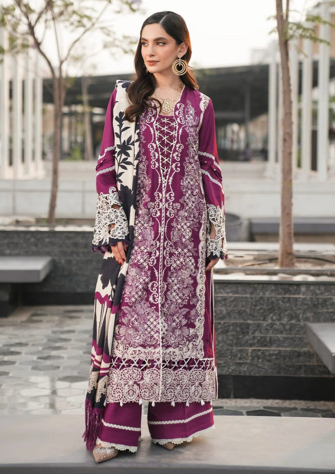 Winter Collection - Elaf Premium - Pashmina Shawl 24 - EPW-1A Infinite Love - Official Elaf Premium - Agha Fabrics UK