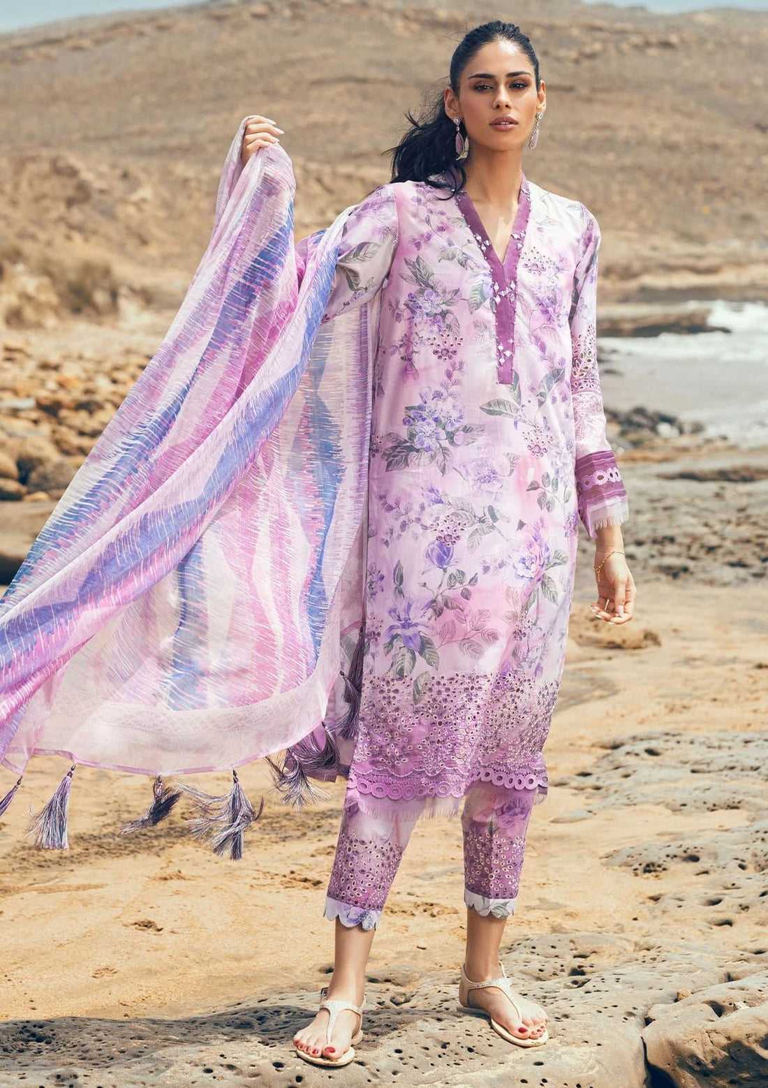 Lawn Collection - Nureh - Gardenia - Chikenkari - NG24#152 - Official Nureh - Agha Fabrics UK