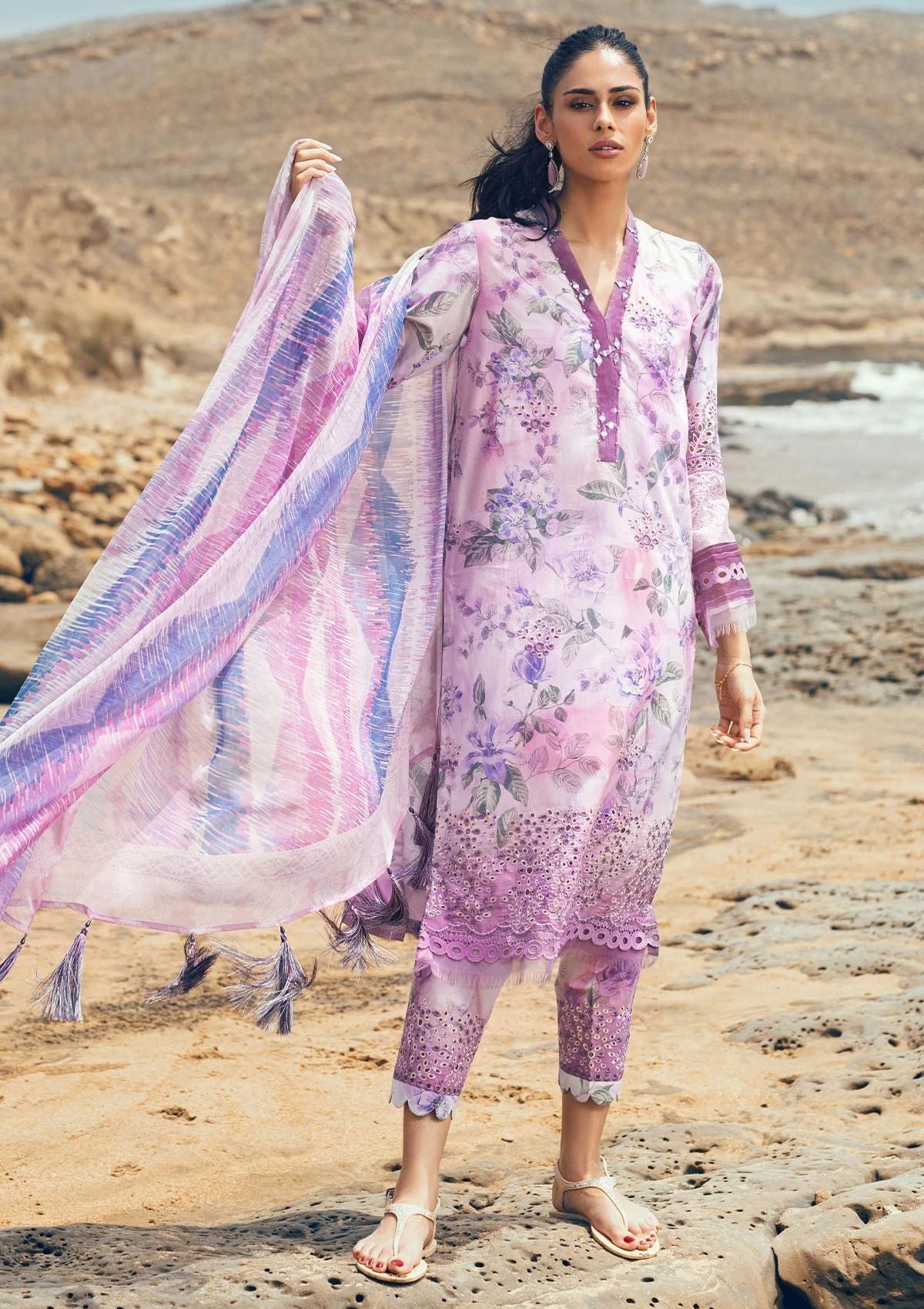 Lawn Collection - Nureh - Gardenia - Chikenkari - NG24#152 - Official Nureh - Agha Fabrics UK