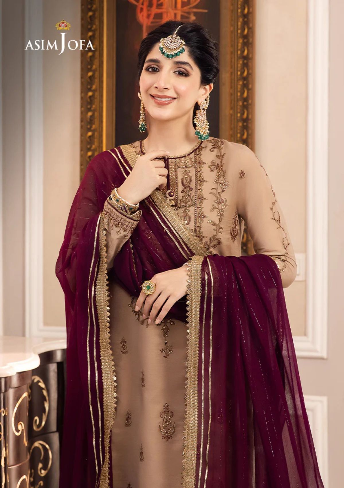 Formal Collection - Asim Jofa - Zari Sitara - AJZS#12 - Official Asim Jofa - Agha Fabrics UK