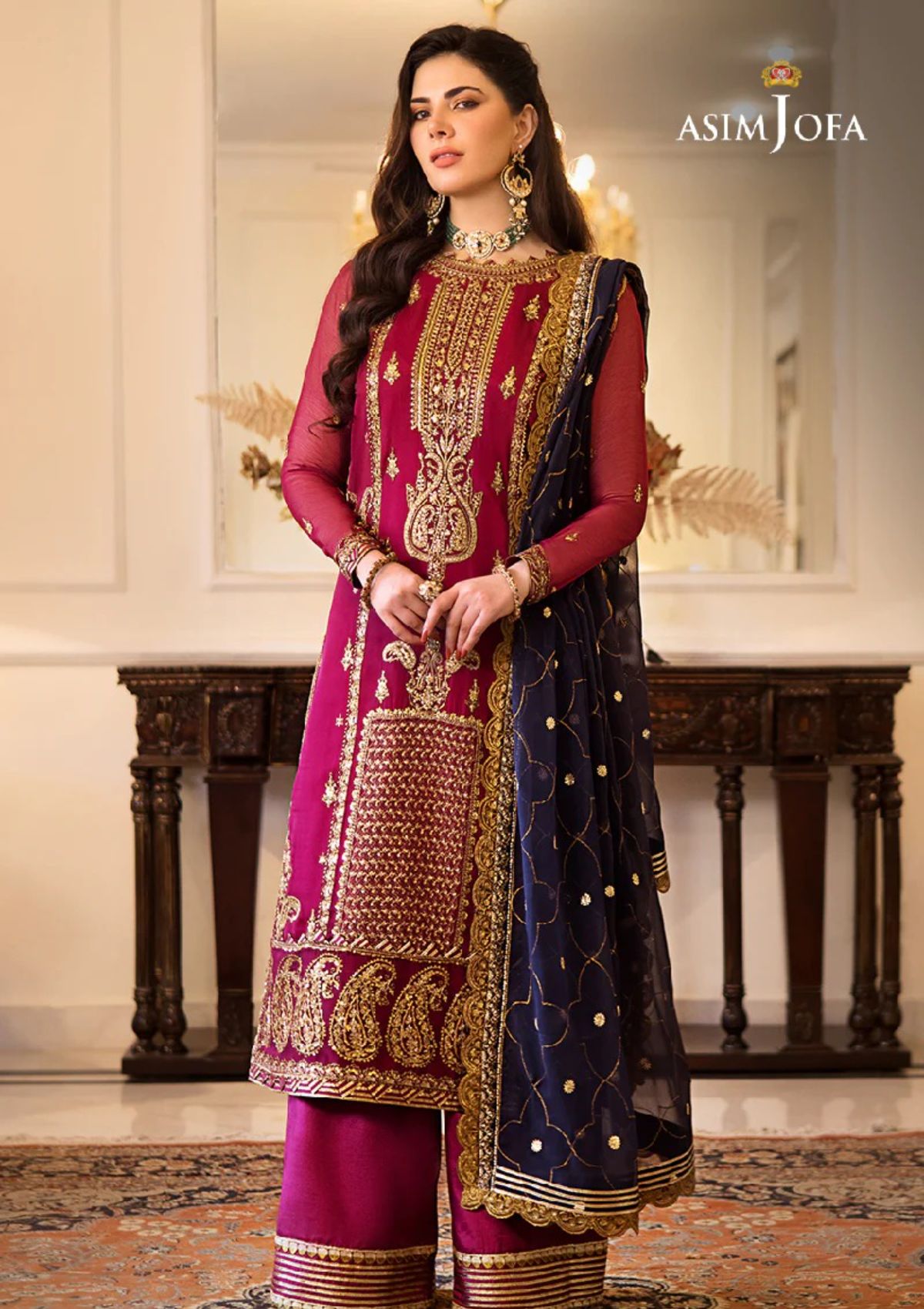 Formal Collection - Asim Jofa - Zari Sitara - AJZS#16 - Official Asim Jofa - Agha Fabrics UK