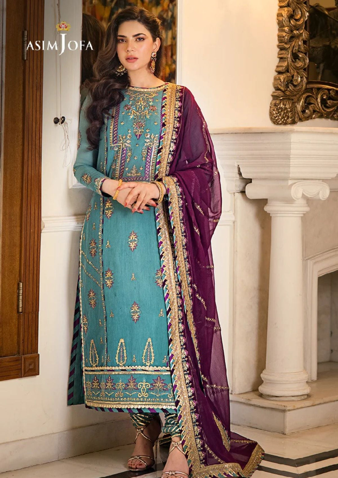 Formal Collection - Asim Jofa - Zari Sitara - AJZS#17 - Official Asim Jofa - Agha Fabrics UK