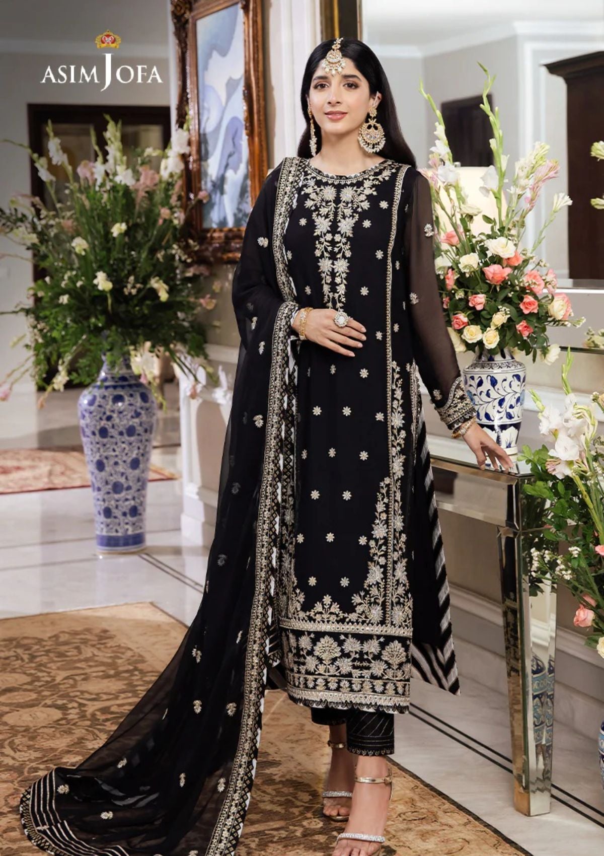 Formal Collection - Asim Jofa - Zari Sitara - AJZS#14 - Official Asim Jofa - Agha Fabrics UK