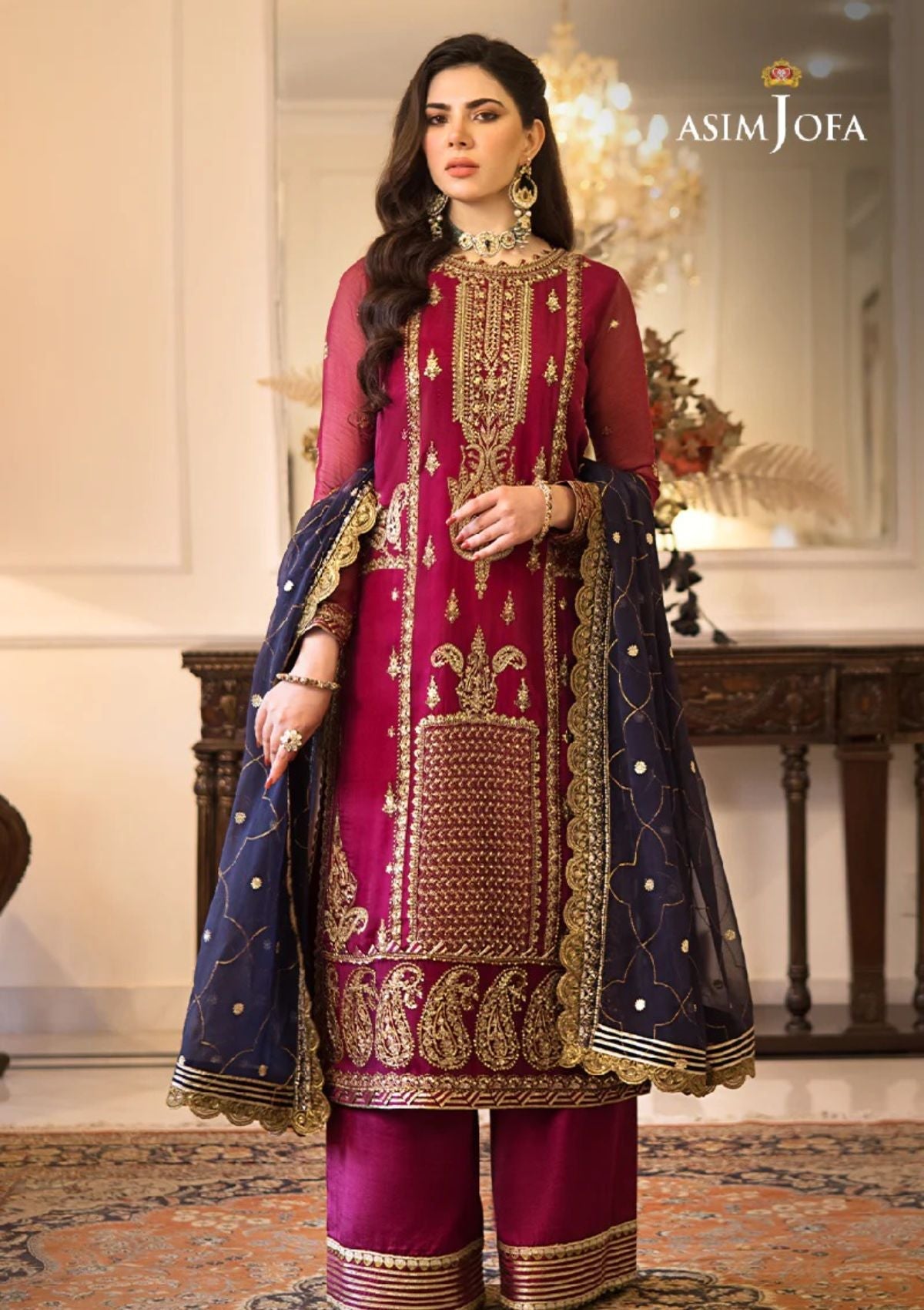 Formal Collection - Asim Jofa - Zari Sitara - AJZS#16 - Official Asim Jofa - Agha Fabrics UK