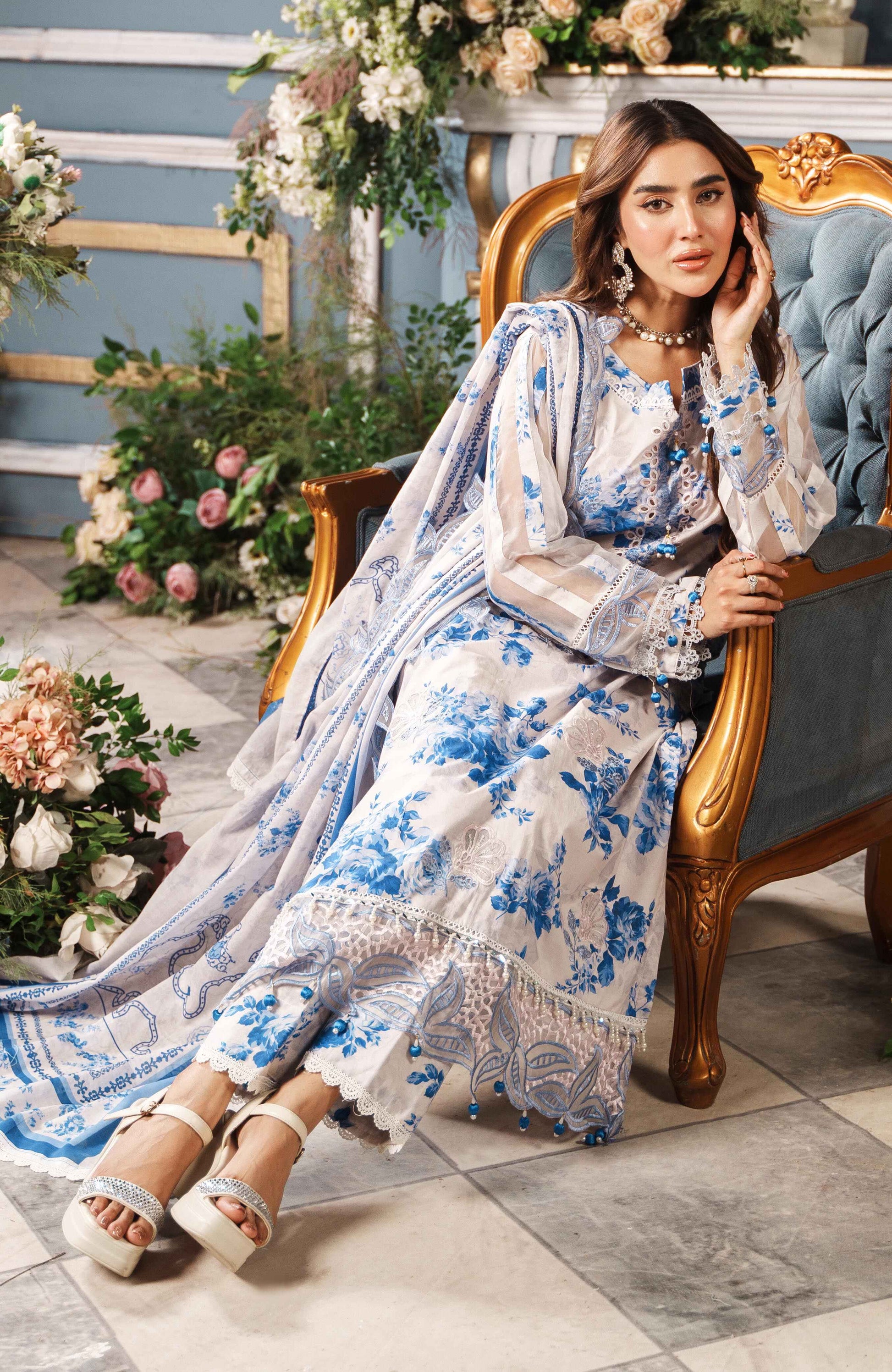 Al Zohaib | Printkari Cutwork Applique 24 | PCA-24-02 - Official Al Zohaib - Agha Fabrics UK