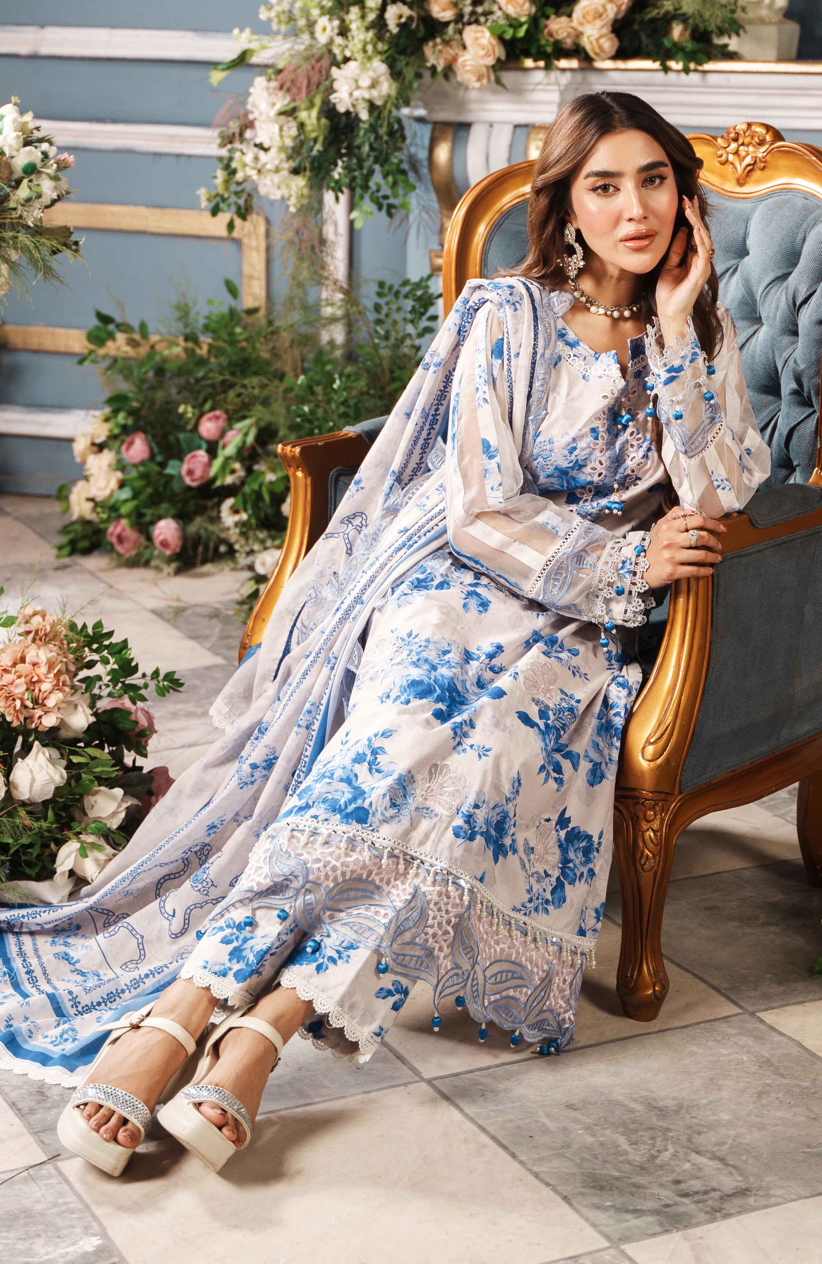 Al Zohaib | Printkari Cutwork Applique 24 | PCA-24-02 - Official Al Zohaib - Agha Fabrics UK