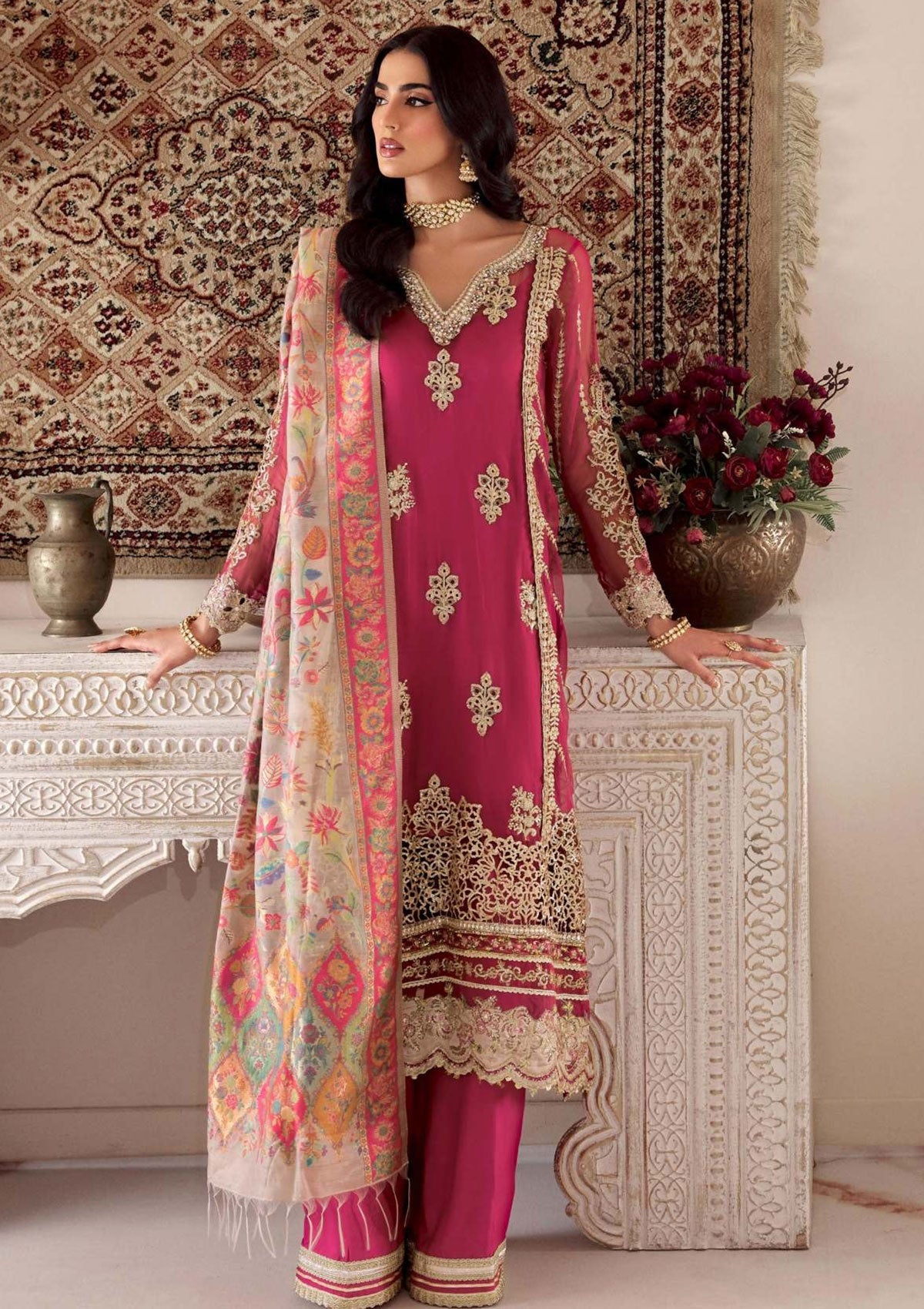 Formal Collection - Noor By Saadia Asad - Kaani - Wedding - NSK#3 - Official Noor by Saadia Asad - Agha Fabrics UK