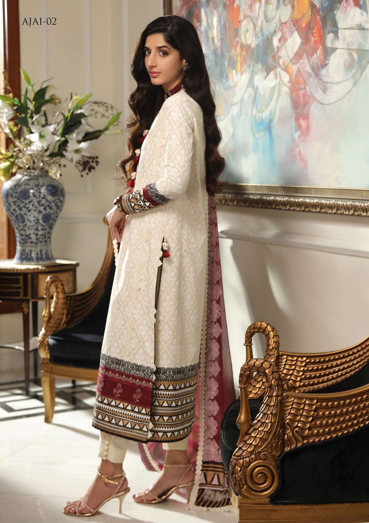 Lawn Collection - Asim Jofa - Aira - AJAI#2 - Official Asim Jofa - Agha Fabrics UK