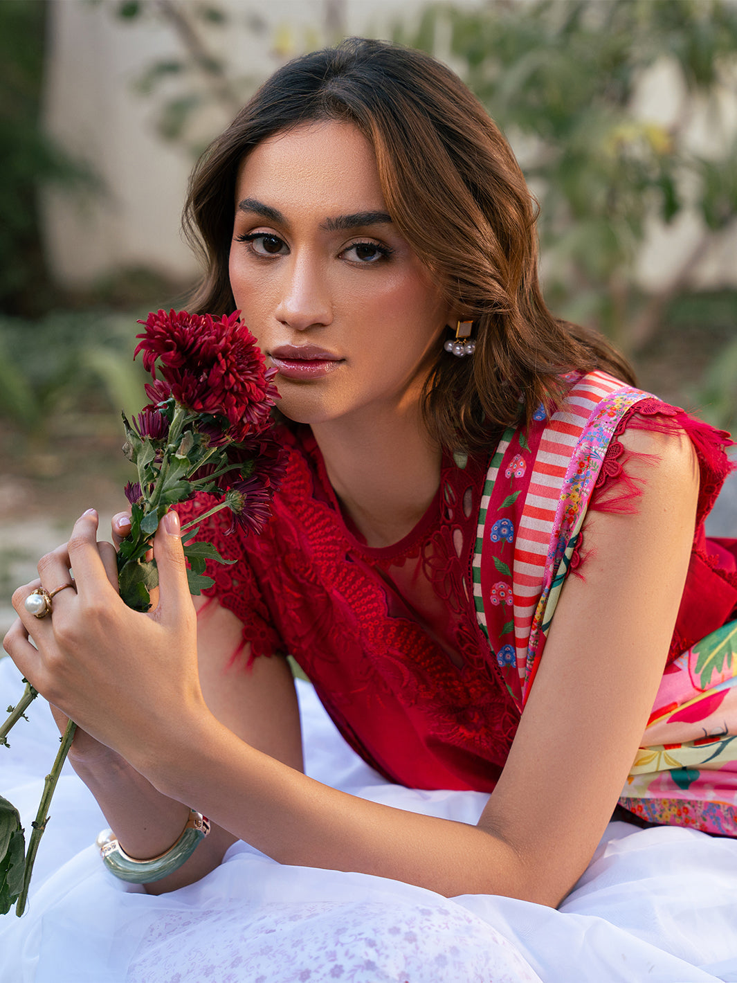 Bin Ilyas | Hazel Printed Lawn 25 | 2071 - B - Official Bin Ilyas - Agha Fabrics UK