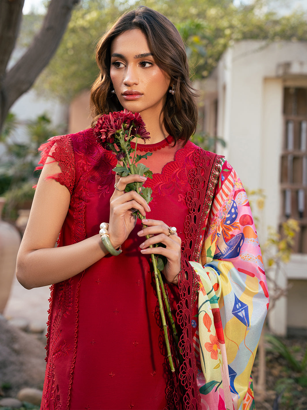 Bin Ilyas | Hazel Printed Lawn 25 | 2071 - B - Official Bin Ilyas - Agha Fabrics UK