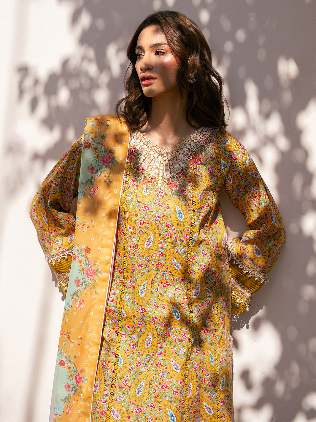 Bin Ilyas | Hazel Printed Lawn 25 | 2072 - B - Official Bin Ilyas - Agha Fabrics UK