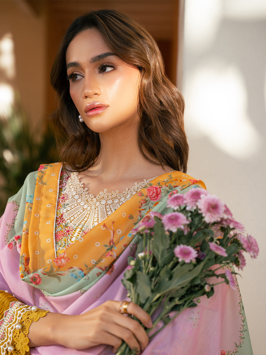 Bin Ilyas | Hazel Printed Lawn 25 | 2072 - B - Official Bin Ilyas - Agha Fabrics UK