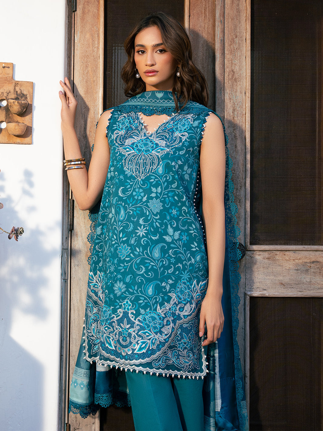 Bin Ilyas | Hazel Printed Lawn 25 | 2073 - B - Official Bin Ilyas - Agha Fabrics UK
