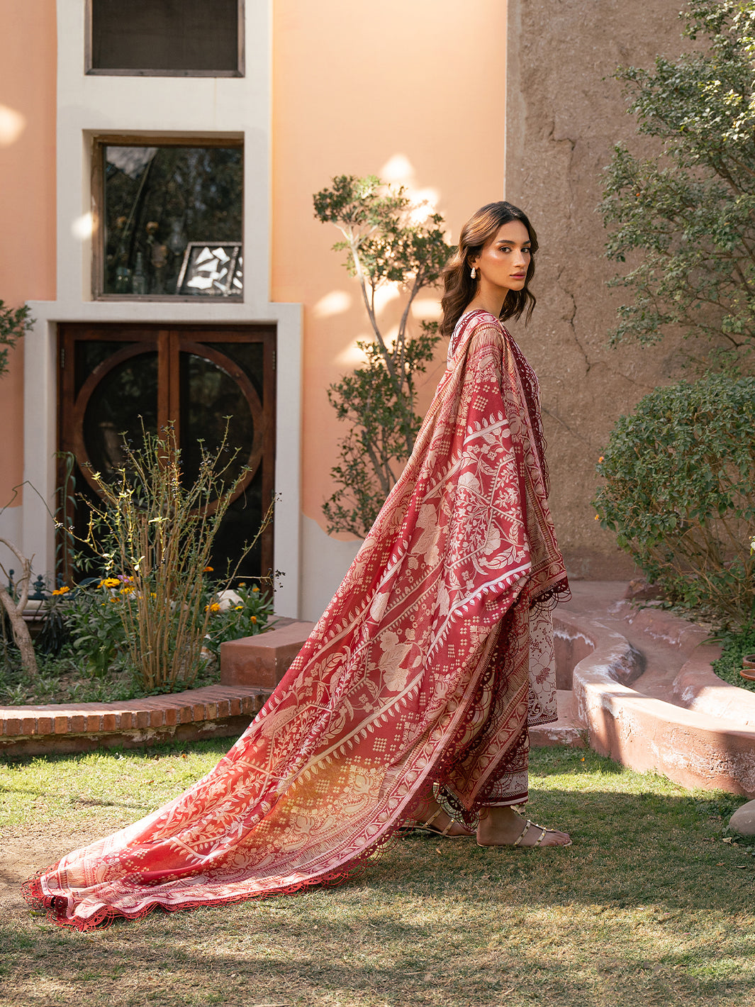 Bin Ilyas | Hazel Printed Lawn 25 | 2074 - B - Official Bin Ilyas - Agha Fabrics UK