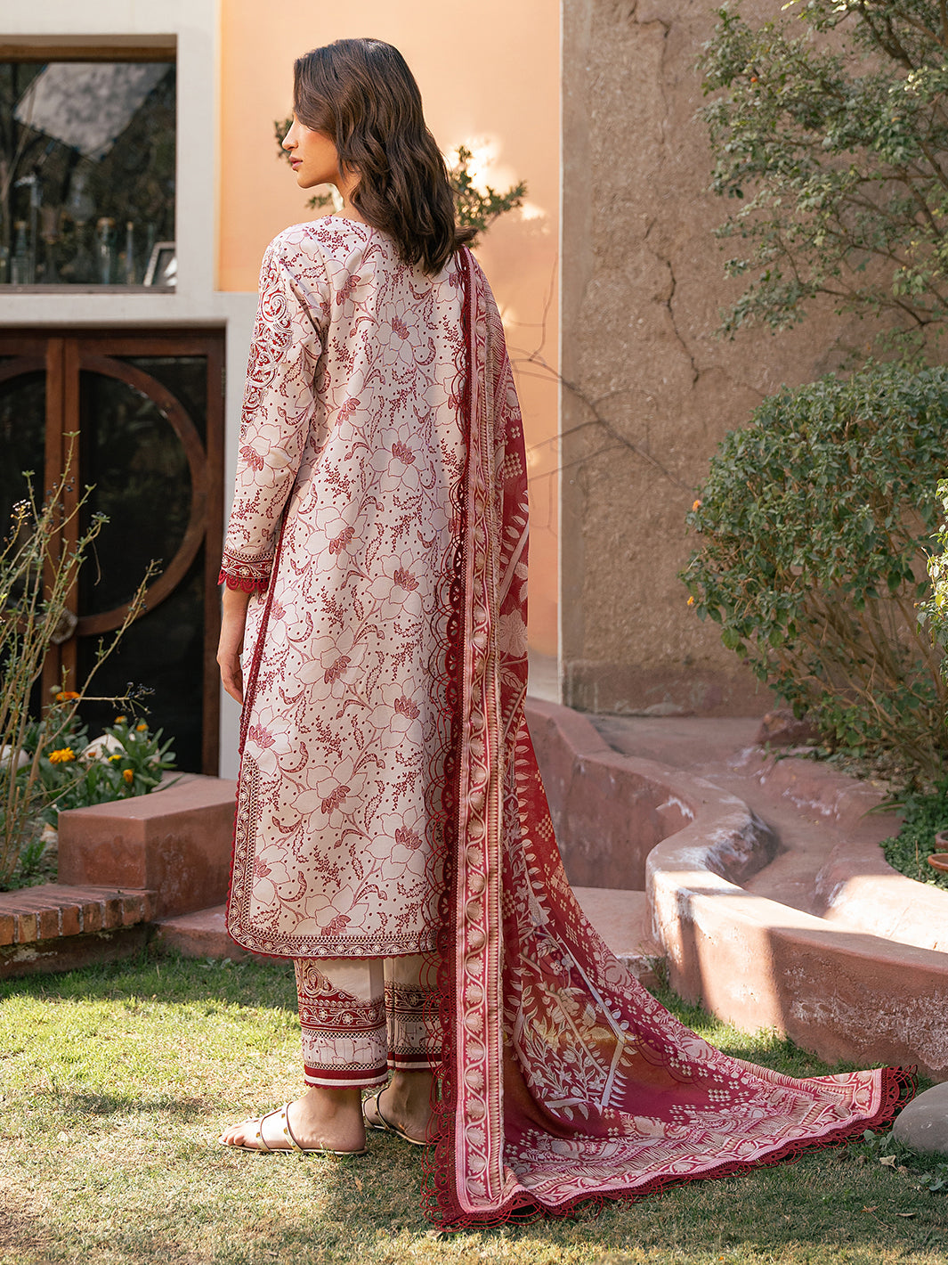 Bin Ilyas | Hazel Printed Lawn 25 | 2074 - B - Official Bin Ilyas - Agha Fabrics UK