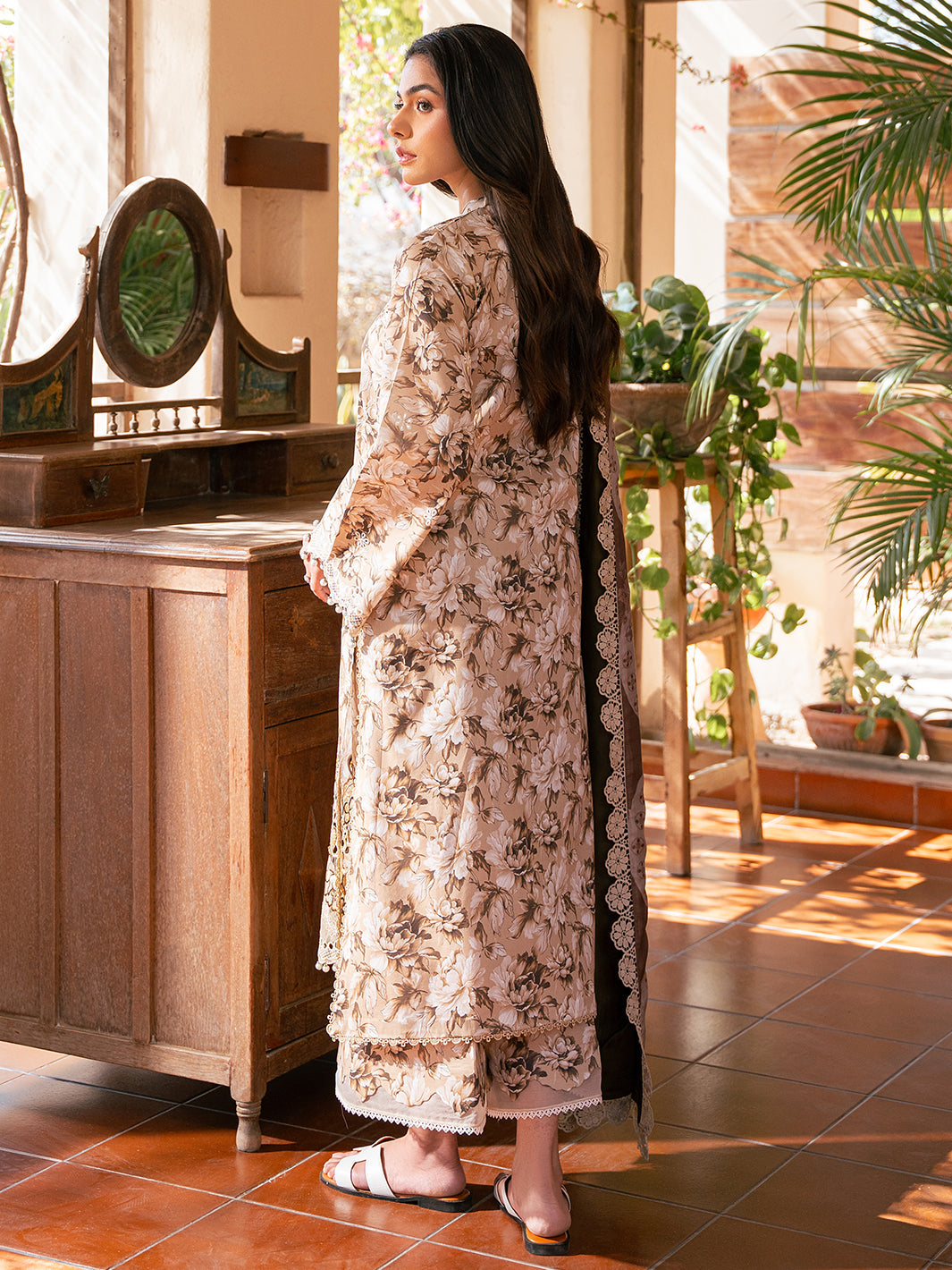 Bin Ilyas | Hazel Printed Lawn 25 | 2075 - B - Official Bin Ilyas - Agha Fabrics UK