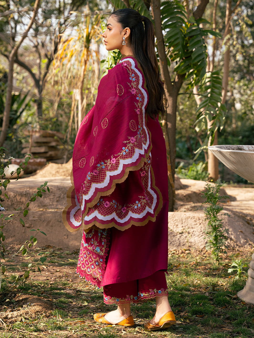 Bin Ilyas | Hazel Printed Lawn 25 | 2078 - A - Official Bin Ilyas - Agha Fabrics UK