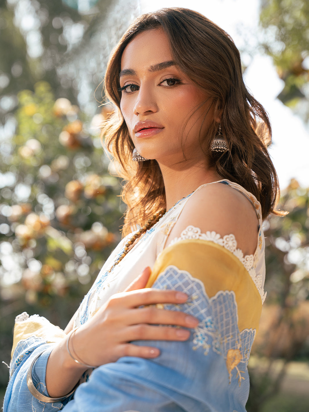 Bin Ilyas | Hazel Printed Lawn 25 | 2078 - B - Official Bin Ilyas - Agha Fabrics UK