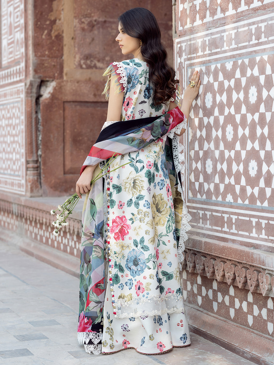 Bin Ilyas | Naqsh Naaz Luxury Lawn 25 | 2081 - A - Official Bin Ilyas - Agha Fabrics UK