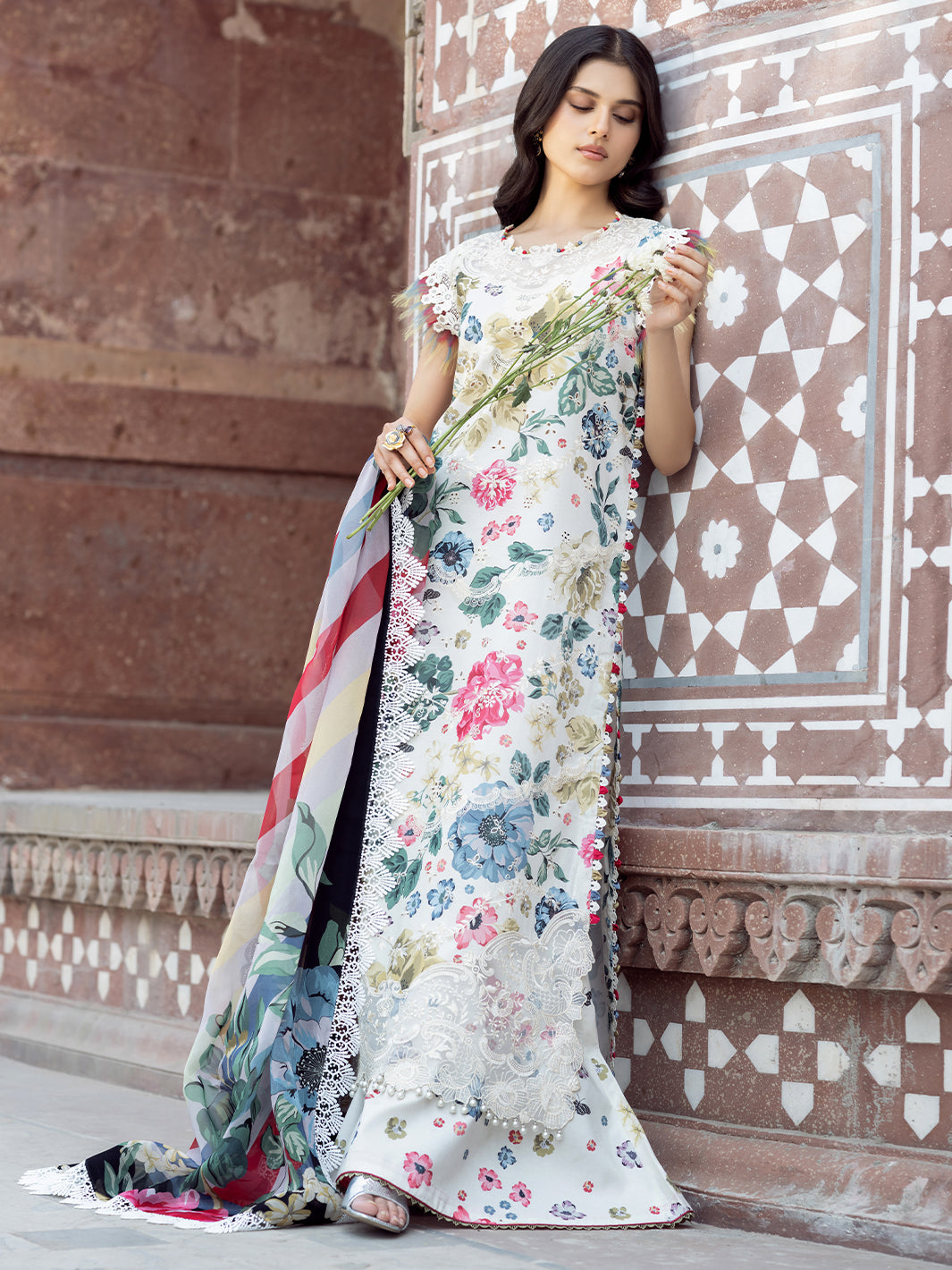 Bin Ilyas | Naqsh Naaz Luxury Lawn 25 | 2081 - A - Official Bin Ilyas - Agha Fabrics UK
