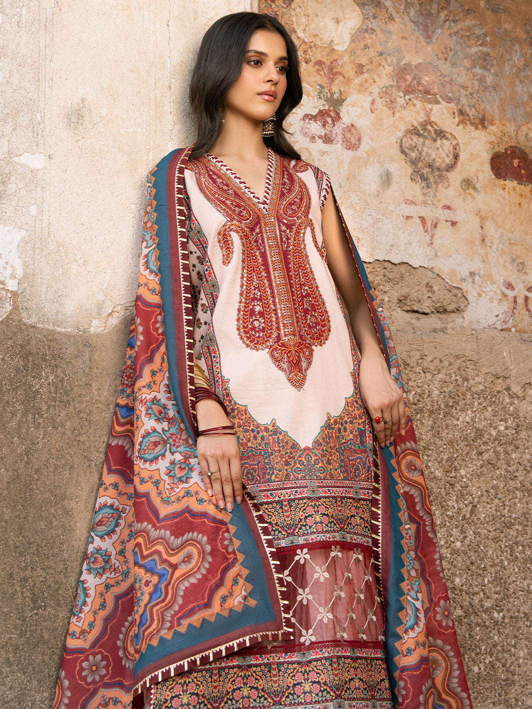 Bin Ilyas | Naqsh Naaz Luxury Lawn 25 | 2083 - A - Official BIN - Agha Fabrics UK