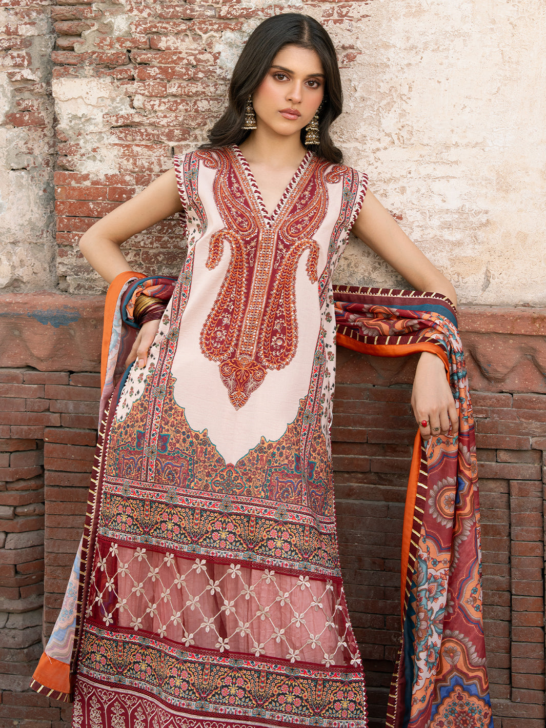 Bin Ilyas | Naqsh Naaz Luxury Lawn 25 | 2083 - A - Official BIN - Agha Fabrics UK