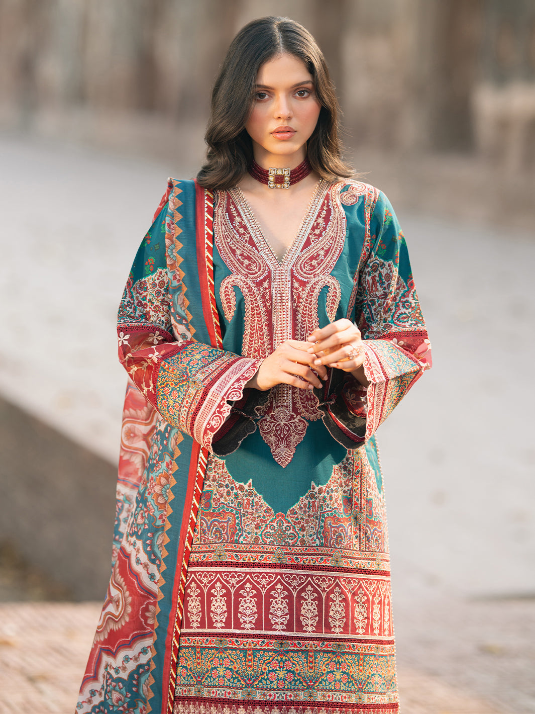 Bin Ilyas | Naqsh Naaz Luxury Lawn 25 | 2083 - B - Official Bin Ilyas - Agha Fabrics UK