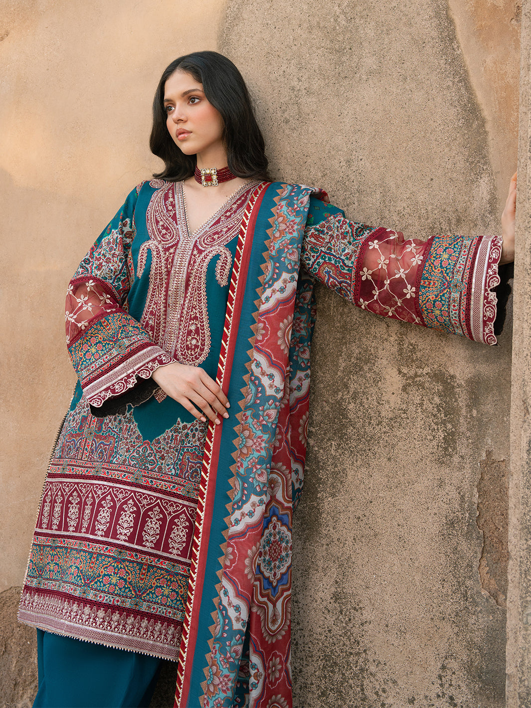 Bin Ilyas | Naqsh Naaz Luxury Lawn 25 | 2083 - B - Official Bin Ilyas - Agha Fabrics UK