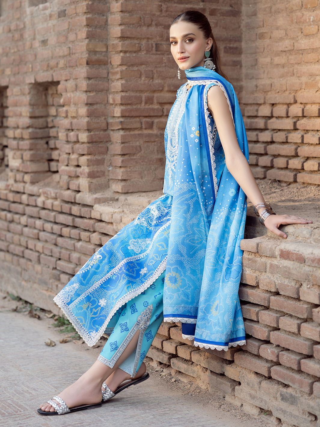 Bin Ilyas | Naqsh Naaz Luxury Lawn 25 | 2084 - B - Official Bin Ilyas - Agha Fabrics UK