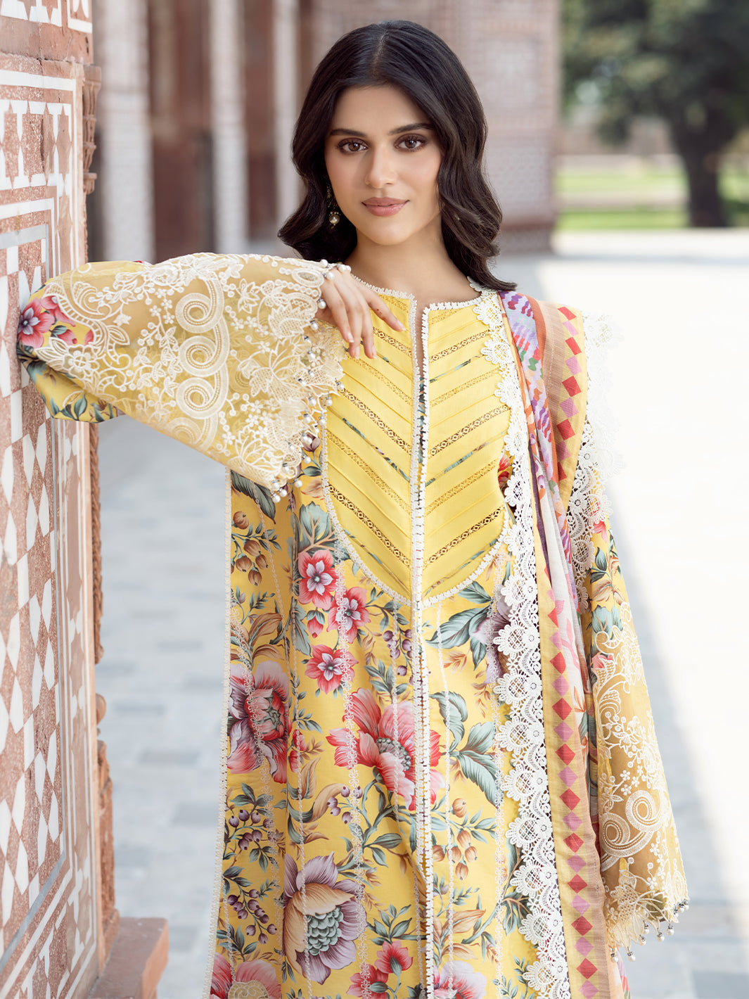 Bin Ilyas | Naqsh Naaz Luxury Lawn 25 | 2085 - A - Official Bin Ilyas - Agha Fabrics UK