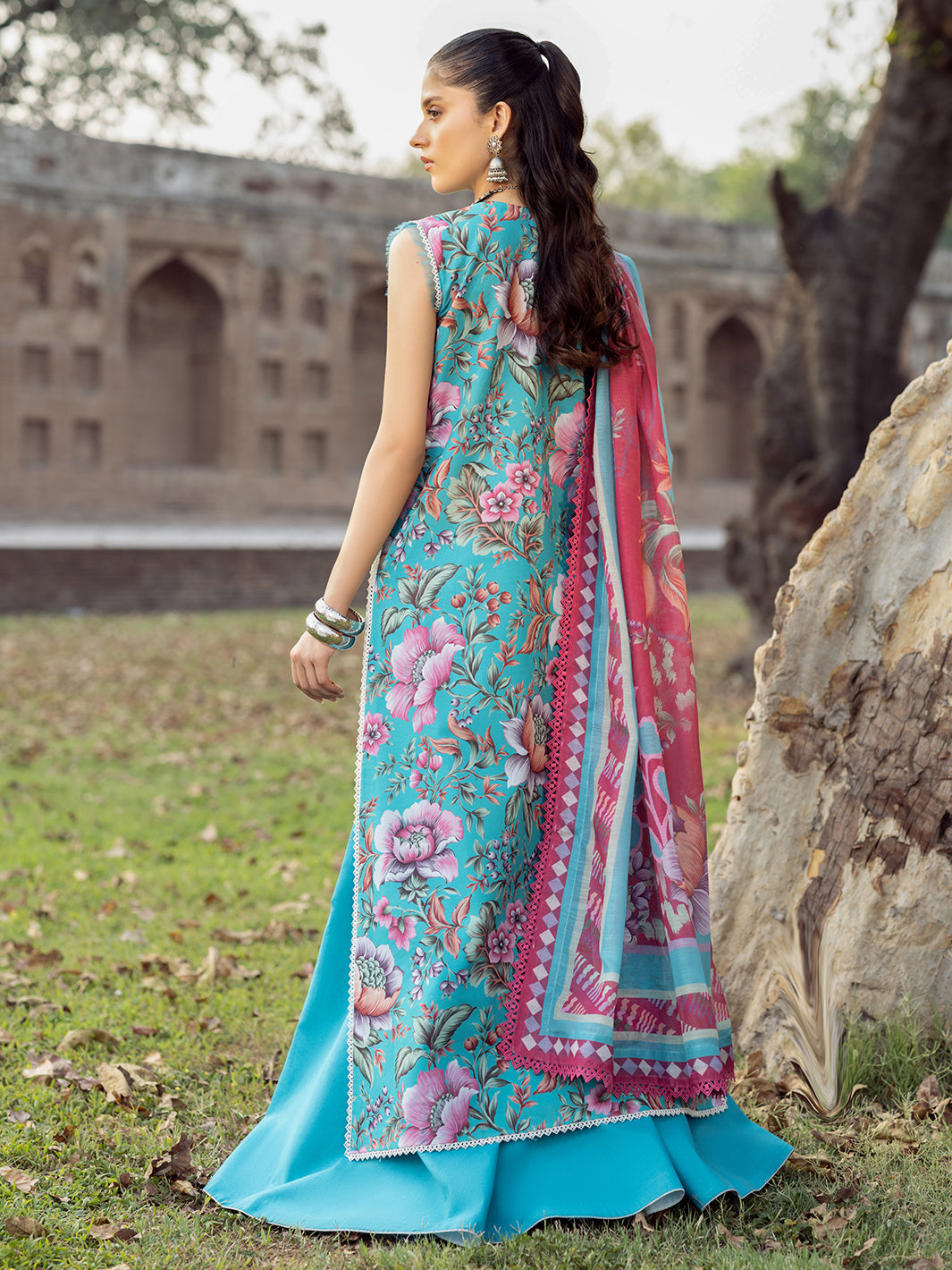 Bin Ilyas | Naqsh Naaz Luxury Lawn 25 | 2085 - B - Official Bin Ilyas - Agha Fabrics UK