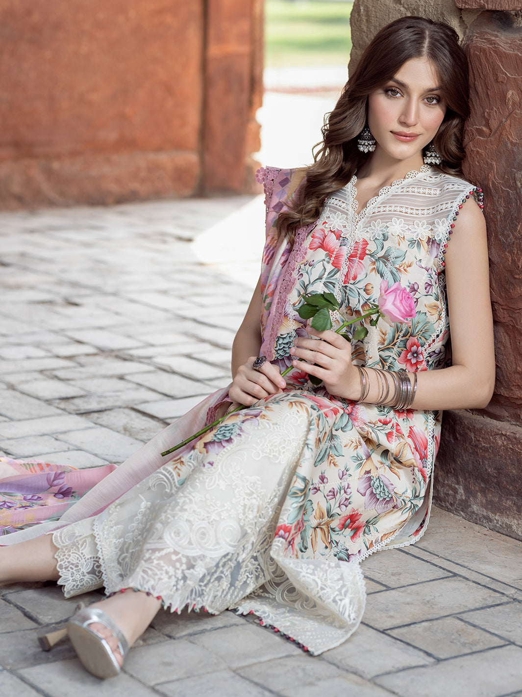 Bin Ilyas | Naqsh Naaz Luxury Lawn 25 | 2085 - C - Official Bin Ilyas - Agha Fabrics UK