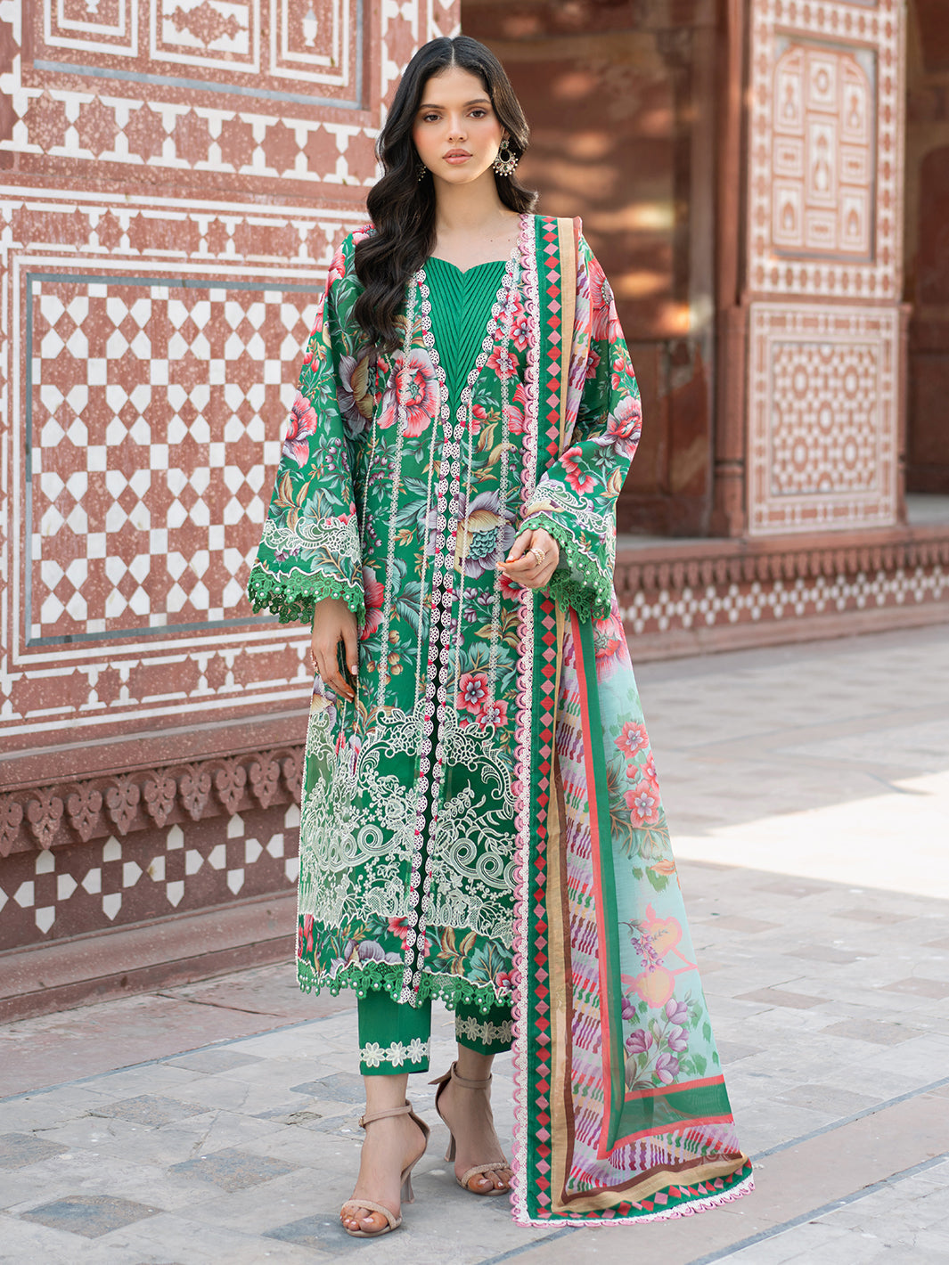 Bin Ilyas | Naqsh Naaz Luxury Lawn 25 | 2085 - D - Official Bin Ilyas - Agha Fabrics UK