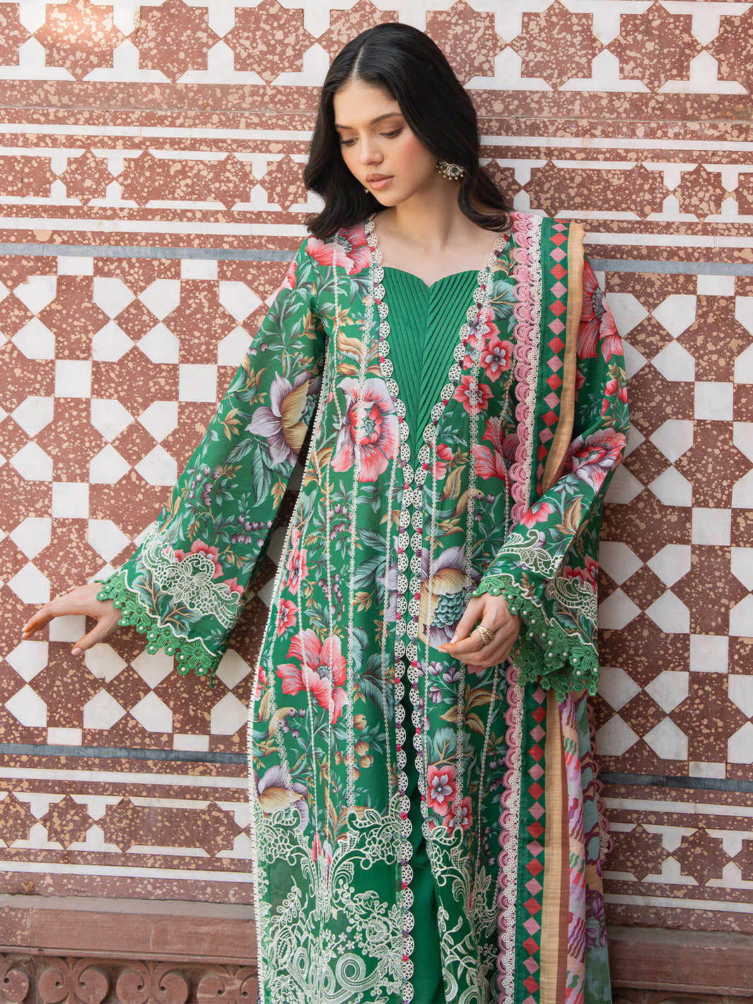 Bin Ilyas | Naqsh Naaz Luxury Lawn 25 | 2085 - D - Official Bin Ilyas - Agha Fabrics UK