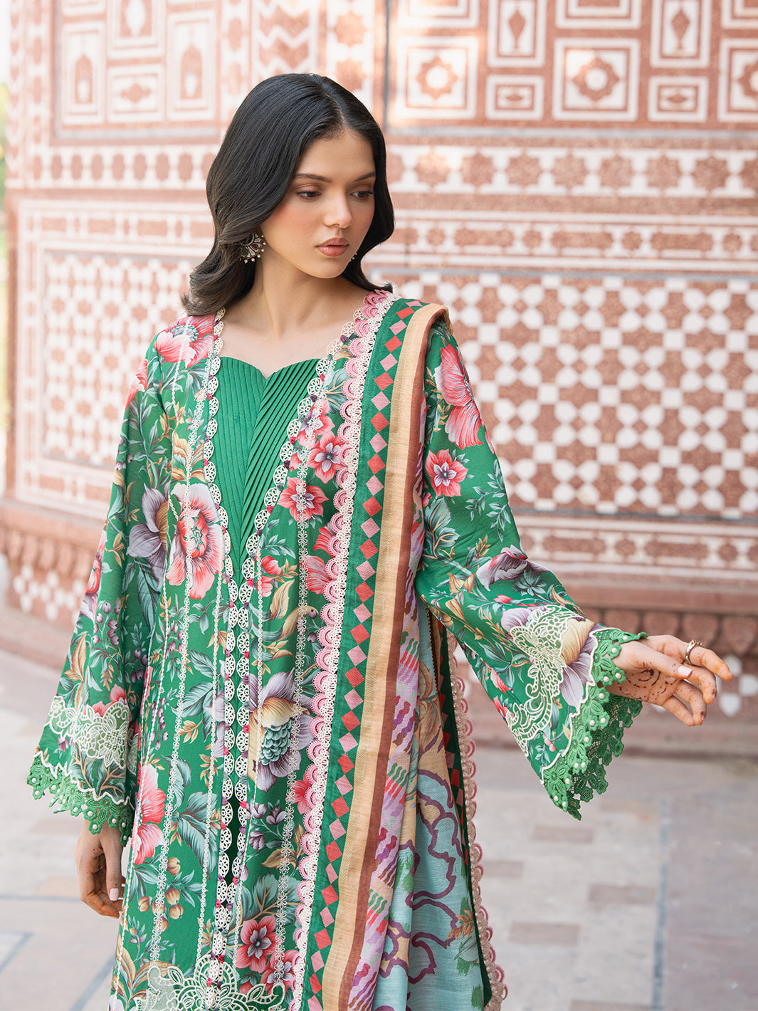 Bin Ilyas | Naqsh Naaz Luxury Lawn 25 | 2085 - D - Official Bin Ilyas - Agha Fabrics UK