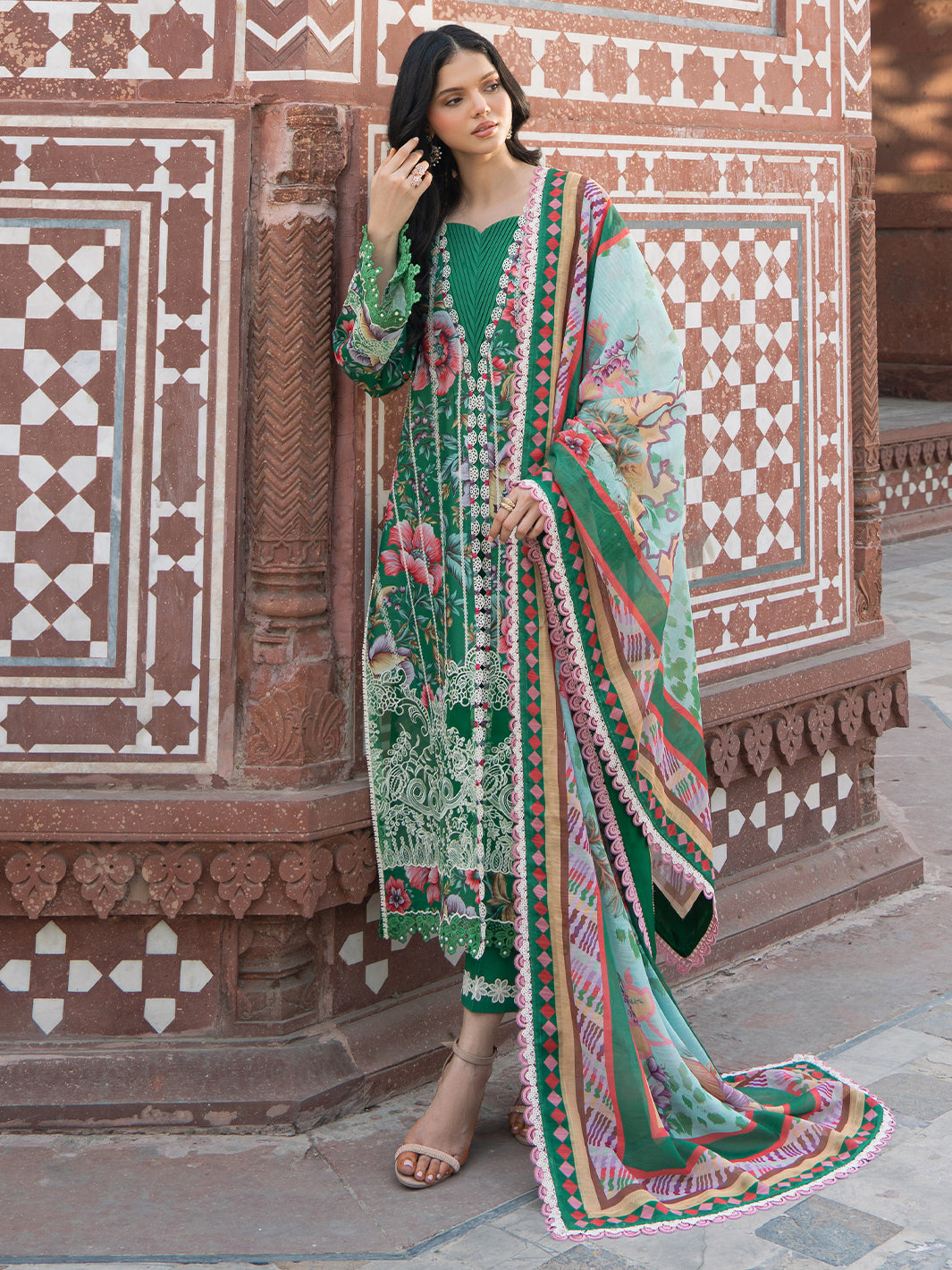 Bin Ilyas | Naqsh Naaz Luxury Lawn 25 | 2085 - D - Official Bin Ilyas - Agha Fabrics UK