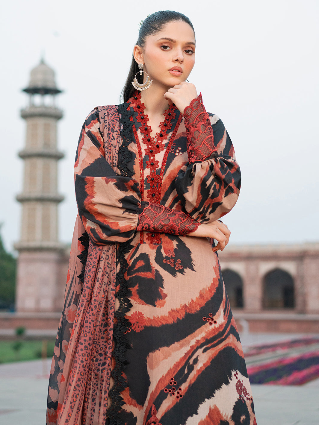 Bin Ilyas | Naqsh Naaz Luxury Lawn 25 | 2086 - C - Official Bin Ilyas - Agha Fabrics UK