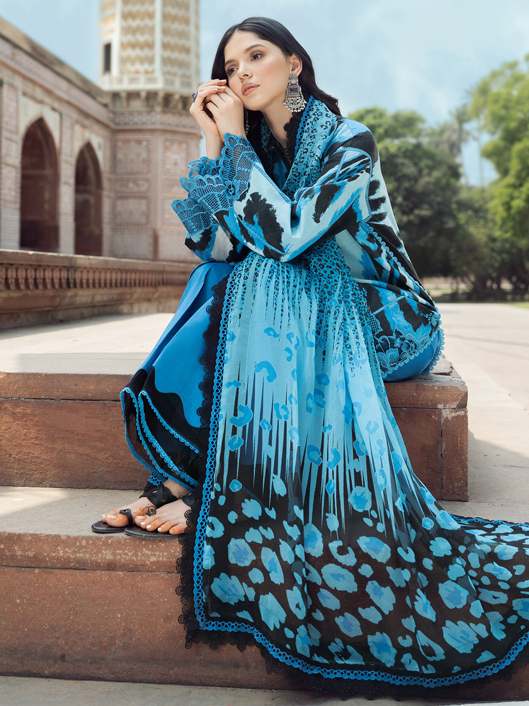 Bin Ilyas | Naqsh Naaz Luxury Lawn 25 | 2086 - D - Official Bin Ilyas - Agha Fabrics UK